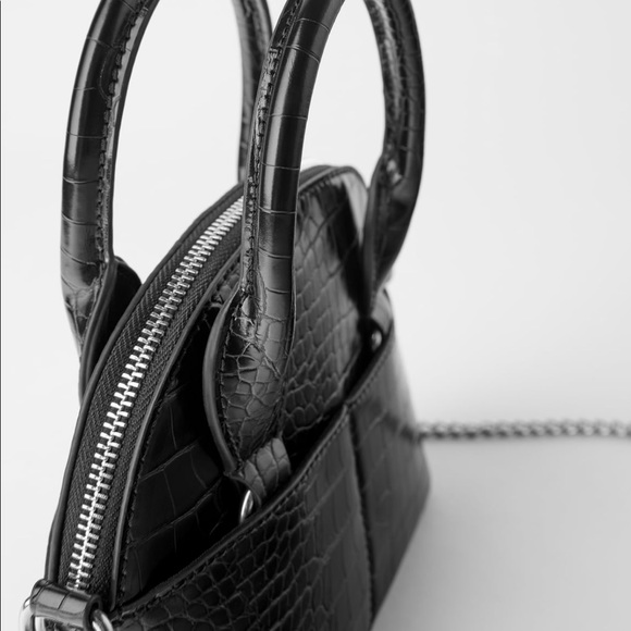 Zara embossed mini bowling bag - Picture 9 of 11